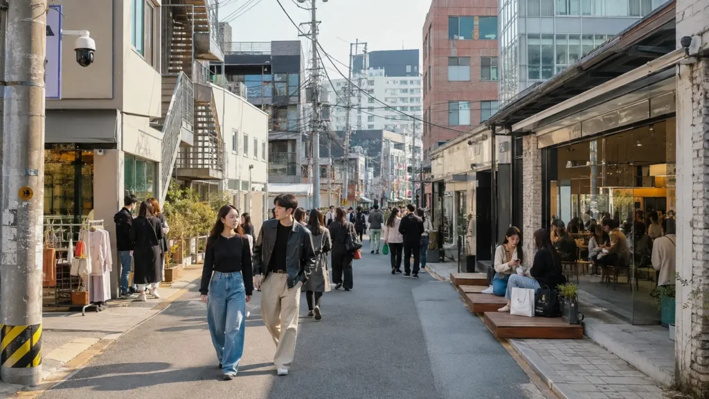 Cafés and fashion stores in Seongsu-dong
