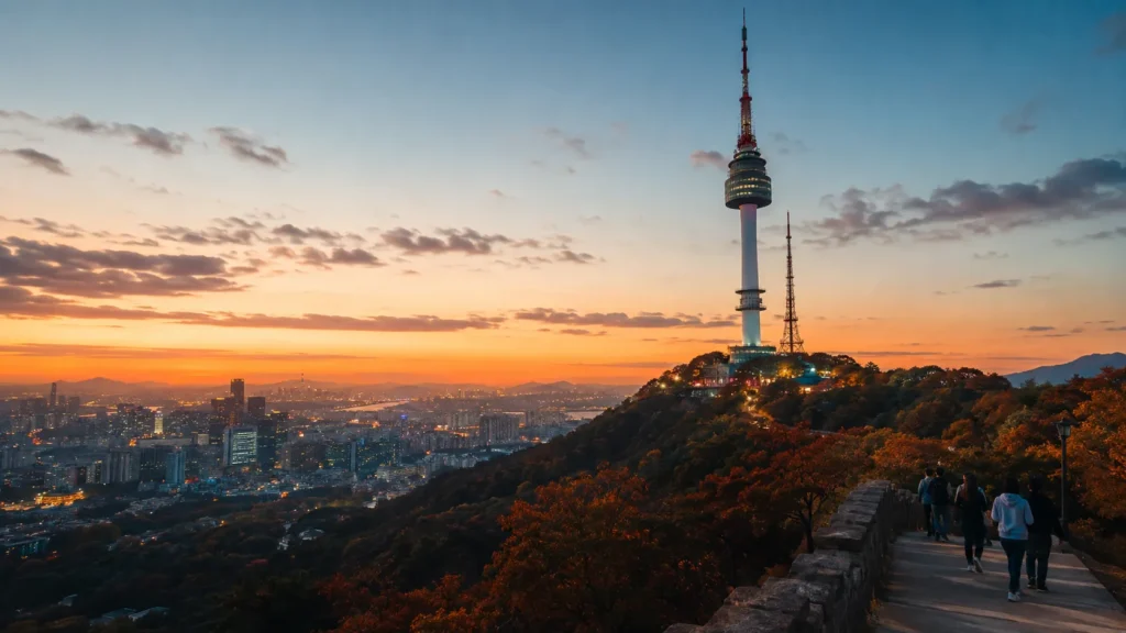 N Seoul Tower at Sunset